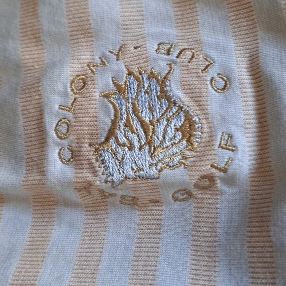 Peter Millar Shirt Large White Striped Cotton Short Sleeve Golf Polo - Picture 4 of 7